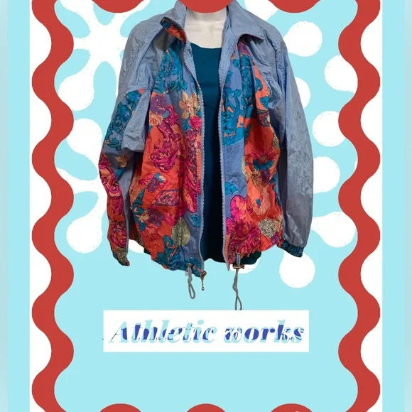🛍️3/$12 Vintage Athletic Works windbreaker - Picture 1 of 11